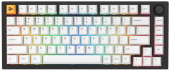 Glorious Tastatura mecanica GMMK PRO 75% Pre-built, USB-C, Fox Linear Switch, Layout US, Negru/Alb