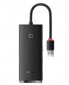 HUB extern Baseus Lite, porturi USB: USB 3.0 x 4, conectare prin USB 3.0, lungime 1m, negru,  - 6932172606206