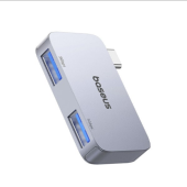 HUB extern Baseus UltraJoy 2 in 1, input USB Type-C, output USB3.0 x 2, gri  - 6932172657710