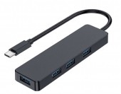 HUB extern GEMBIRD, porturi USB: USB 3.1 x 4, conectare prin USB Type-C, cablu 0.15 m, negru,  - 8716309124584