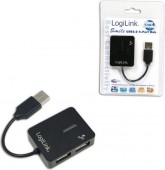 HUB extern LOGILINK, porturi USB: USB 2.0 x 4, conectare prin USB 2.0, cablu 0.05 m, negru