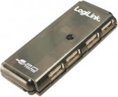 HUB extern LOGILINK, porturi USB: USB 2.0 x 4, conectare prin USB 2.0, negru