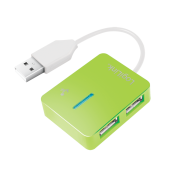 HUB extern LOGILINK, porturi USB: USB 2.0 x 4, conectare prin USB 2.0, Smile, verde