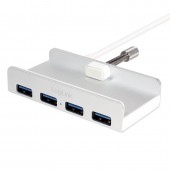 HUB extern LOGILINK, porturi USB: USB 3.0 x 4, conectare prin USB 3.0, argintiu