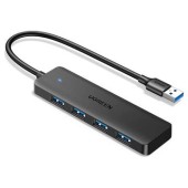 HUB extern Ugreen, CM219 porturi USB: USB 3.0 x 4, conectare prin USB 3.0, aluminiu, lungime 1m, negru, - 6941876235742