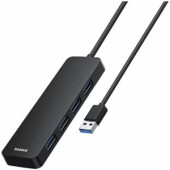 HUB USB Baseus UltraJoy 4 in 1, input USB, output 4 x USB 3.0, lungime cablu 15 cm, negru  - 6932172636517