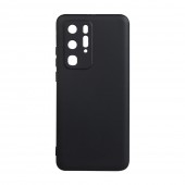 Husa Huawei telefon P 40 Pro, negru, tip back cover, material flexibil silicon + interior cu microfibra