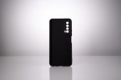 Husa Huawei telefon P Smart, negru, tip back cover, material flexibil silicon + interior cu microfibra