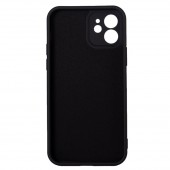 Husa Iphone 12, grosime 2mm, material flexibil silicon + interior cu microfibra, negru