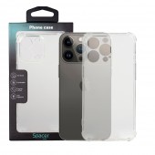 Husa Iphone 13 Pro Max Spacer transparenta, grosime 1.5mm, protectie suplimentara antisoc la colturi, material flexibil TPU