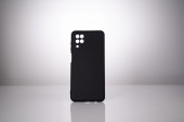 Husa Samsung Galaxy A12 Spacer, negru, grosime 2mm, material flexibil silicon + interior cu microfibra