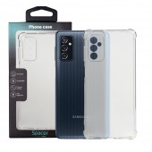 Husa Samsung Galaxy M52 5G Spacer, transparenta, grosime 1.5mm, protectie suplimentara antisoc la colturi, material flexibil TPU