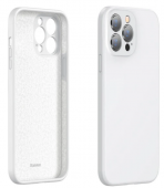 HUSA SMARTPHONE Baseus Liquid, pentru Iphone 13 Pro, material silicon, alb  - 6932172601584