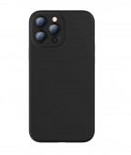 HUSA SMARTPHONE Baseus Liquid, pentru Iphone 13 Pro, material silicon, negru  - 6932172601553