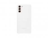 HUSA Smartphone Samsung, pt Galaxy S21+, tip smart book cover, poliuretan, Smart LED View, alb