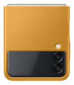 HUSA Smartphone Samsung, pt Galaxy Z Flip3, tip back cover, piele, ultrasubtire, galben