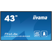 IIYAMA LFD 42.5 inch VA 3840 x 2160 @60Hz 500 cd/m2 5000:1 8.5ms Android 11 OS, iiSignage2, FailOver, EShare landscape, portrait 3y