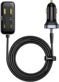 INCARCATOR auto Baseus BackseatPal L1, 2 x USB Type-C, 2 x USB , lungime cablu 1.5M, total output 110W, pt. bricheta auto, negru  - 6932172677671