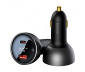 INCARCATOR auto Baseus Digital Display, Quick Charge PD 3, 140W, 1 x USB, 1 x USB Type-C, include cablu USB Type-C la USB Type-C de 1m, negru  - 6932172622374