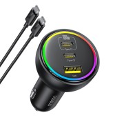INCARCATOR auto Baseus Multi-Port, Quick Charge 152W, 2 x USB Type-C, 1 x USB, negru  - 6932172676957
