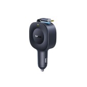 INCARCATOR auto Baseus PrimeTrip VR2, Quick Charge 30W, 1 x USB Type-C, cablu retractabil integrat 1 x USB Type-C, pt. bricheta auto, negru  - 6932172692216
