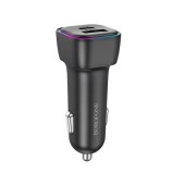 INCARCATOR auto Borofone BZ28A, pt. bricheta auto, 1 x USB max.18W, 1 x USB Type-C max 30W, negru