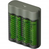 Incarcator GP Batteries, Recyko compatibil NiMH, include 4 x 2700 mAh AA, incarcare USB, 4 LED-uri indicare incarcare,  
