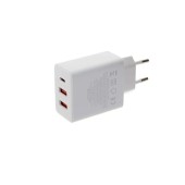 INCARCATOR RETEA Baseus Cube, Quick Charge 30W, 1 x USB Type-C Output 5V/3A, 2 x USB, alb  - 6932172651145