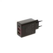 INCARCATOR RETEA Baseus Cube, Quick Charge 30W, 1 x USB Type-C Output 5V/3A, 2 x USB, negru  - 6932172651138