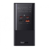 INCARCATOR RETEA Baseus GaN Powerstrip, Quick Charge 100W, 2 x AC, 2 x USB Type-C Output 5V/3A, 2 x USB, lungime cablu 1.5m, negru  - 6932172635855