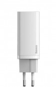 INCARCATOR retea Baseus GaN2 Lite, Quick Charge 65W, 1 x USB 5V/3A, 1 x USB Type-C 5V/3A, alb  - 6953156232945