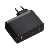 INCARCATOR RETEA Baseus GaN5 Pro Digital, Quick Charge 160W, 2 x USB Type-C Output 5V/3A, 1 x USB negru  - 6932172635046