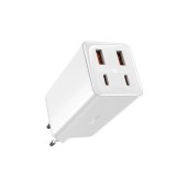 INCARCATOR RETEA Baseus GaN6 Pro, Quick Charge 100W, 2 x USB Type-C Output 5V/3A, 2 x USB, alb  - 6932172644499