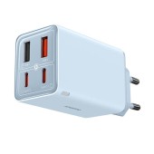 INCARCATOR retea Baseus GaN6 Pro, Quick Charge 65W, 2 x USB Type-C, 2 x USB, albastru  - 6932172644451