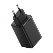 INCARCATOR RETEA Baseus GaN6 Pro, Quick Charge 65W, 2 x USB Type-C Output 5V/3A, 2 x USB, negru  - 6932172644444
