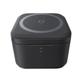 INCARCATOR retea Baseus MagPro 2-in-1, Quick Charge 25W, incarcare wireless magnetica Iphone + airpods cutie cu wireless charge, cablu integrat USB Type-C, 1 x USB Type-C, negru  - 6932172654535