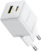 INCARCATOR retea Baseus Palm, Quick Charge 30W, 1 x USB Type-C, 1 x USB, alb  - 6932172672485