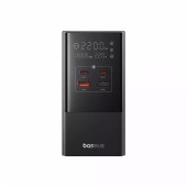INCARCATOR RETEA Baseus PowerCombo Tower Digital Powerstrip, Quick Charge 35W, 3 x AC, 2 x USB Type-C Output 5V/3A, 2 x USB, lungime cablu 1.5m, negru  - 6932172631918