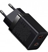 INCARCATOR retea Baseus Super Si Pro, Quick Charge 30W, 1 x USB 5V/3A, 1 x USB Type-C 5V/3A, negru  - 6953156206342