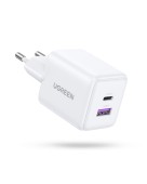 INCARCATOR retea Ugreen GaN X516 Quick Charge 30W, 1 x USB Type-C, 1 x USB, alb