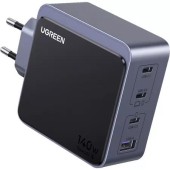 INCARCATOR retea Ugreen GaN X570 Quick Charge 140W, 1 x USB 22.5W, 3 x USB Type-C 140W max., negru