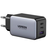 INCARCATOR retea Ugreen Nexode S GaN X553 Quick Charge 65W, 1 x USB 22.5W, 2 x USB Type-C 65W max, gri
