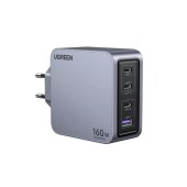 INCARCATOR retea Ugreen, Nexode X763 Quick Charge 160W GaN, 1 x USB, 3 x USB Tpe-C, include cablu USB Type-C la USB Type-C 240W 1.5 m, gri - 6941876228775