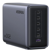 INCARCATOR retea Ugreen, X759 Quick Charge 3.0, PD3.1, GaN, 500W, 5 x USB Type-C, 1 x USB, gri