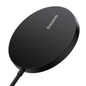 INCARCATOR wireless Baseus Simple Mini3 15W, magnetic, compatibilitate smartphones, cablu Type-C la Type-C inclus, negru  - 6932172618643