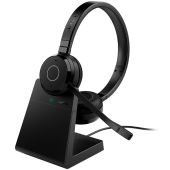 JABRA Evolve 65 TE Headset Link 390 Bluetooth Adapter carry pouch user documents USB-C to USB-A cable charging stand SKU dependent