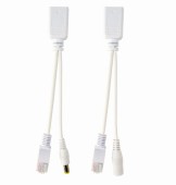 Kit adaptor pasiv POE, cablu injector RJ45 + alimentare RJ45, white, Gembird