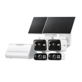 KIT CAMERA IP Exterior TP-Link, 2x camere dual lens 2K solar pan/tilt + CentralHub H500, WiFi 2.4/5GHz, IP65