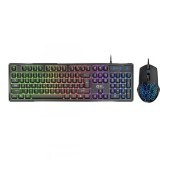 KIT gaming wired Genius Scorpion KM-GX3 cu fir USB-A, 104 taste mechanical-like , iluminare backlit RGB, tasta Copilot, MOUSE Scorpion M300, 2400dpi, RGB, negru, 4710268262404