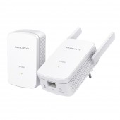 Kit Powerline Wi-Fi Gigabit MERCUSYS, Wi-Fi de 300 Mbps 2.4Ghz, tehnologie AV2, AV1000, pana la 1000 Mbps, RJ-45 x 1 porturi 10/100/1000 Mbps, 2 buc